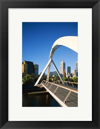 Framed Close-up of a bridge, Melbourne, Australia Print