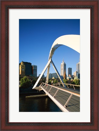 Framed Close-up of a bridge, Melbourne, Australia Print
