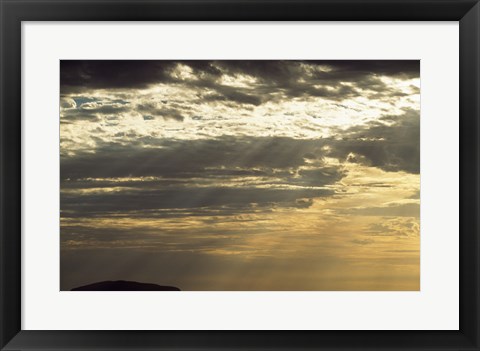 Framed Clouds Over Ayers Rock, Australia Print