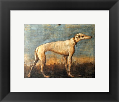 Framed Greyhound, Giandomenico Tiepolo Print