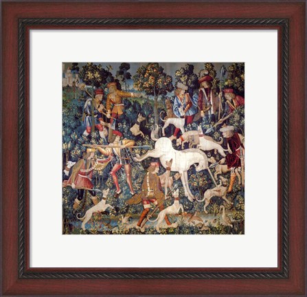 Framed Hunt of the Unicorn Tapestry Print