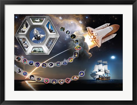 Framed Tribute To Endeavour Print