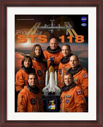 Framed STS 118 Mission Poster Print