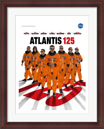 Framed STS 125 Mission Poster Print