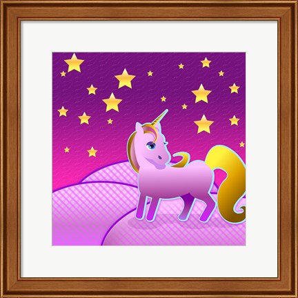 Framed Stary Sky Unicorn Print