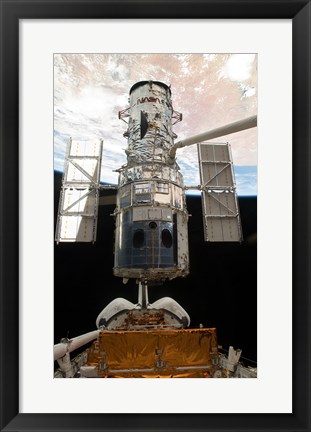 Framed Atlantis STS Releasing ISS Module Print