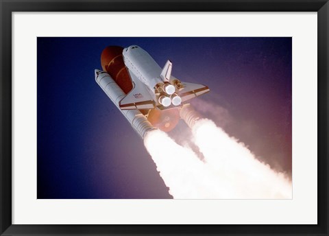 Framed Atlantis Taking Off on STS-27 Print