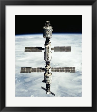 Framed International Space Station after Russian module installation Print