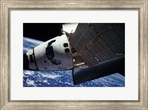 Framed Space Shuttle Atlantis MIR Print