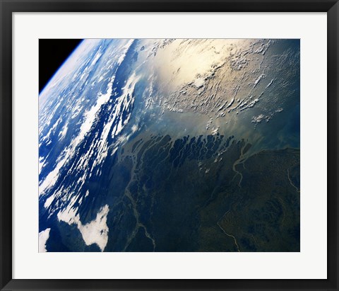 Framed View of earth from atlantis Print