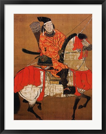Framed Ashikaga Yoshihisa Samurai Print