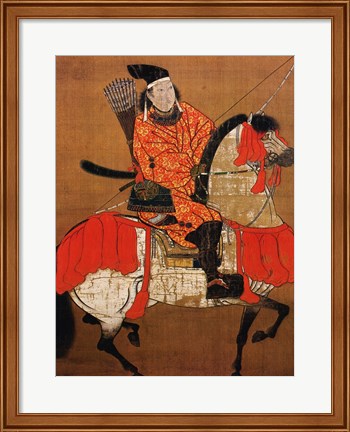 Framed Ashikaga Yoshihisa Samurai Print