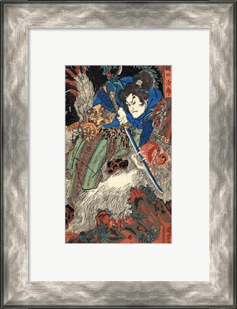 Framed Kuniyoshi Utagawa, Suikoden Series Print