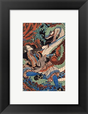 Framed Kuniyoshi Utagawa, Suikoden Series Print