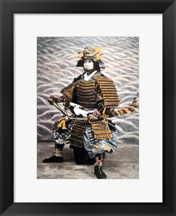 Framed Samurai 1880 Print