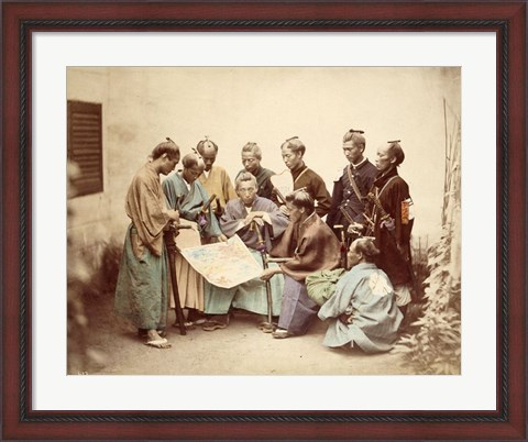 Framed Satsuma samurai during boshin war period Print