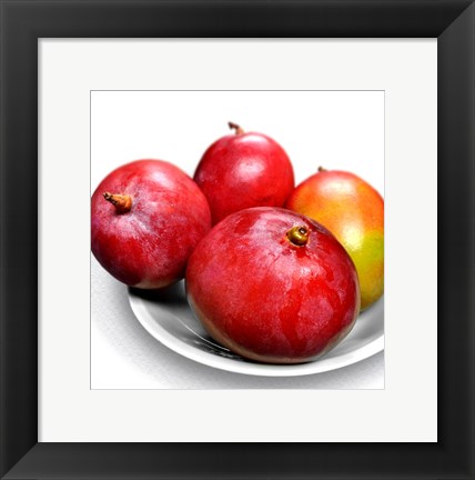 Framed Mangoes In a White Bowl Print