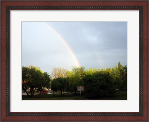 Framed Double Rainbow, Poland Print