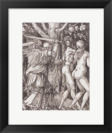 Framed Adam and Eve Exit Eden Print