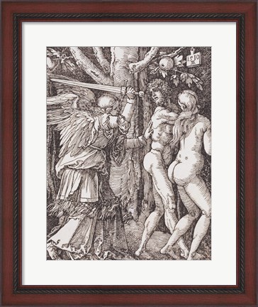 Framed Adam and Eve Exit Eden Print