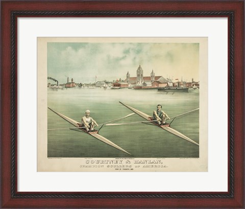 Framed Courtney &amp; Hanlan, Champion Scullers of America Print