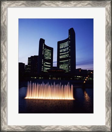 Framed City Hall &amp; Nathan Phillips Square, Toronto, Canada Print