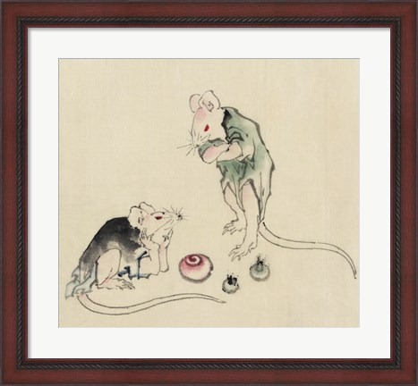 Framed Mice in Council Print