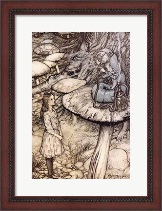 Framed Alice in Wonderland, Advice from a Caterpillar Print