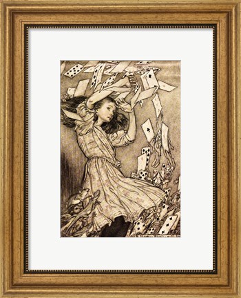 Framed Alice in Wonderland - cards Print