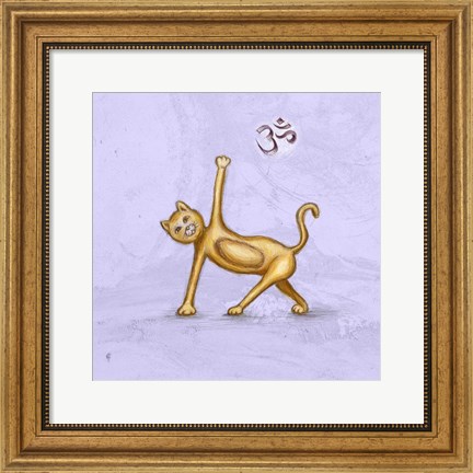 Framed Yoga Cat II Print