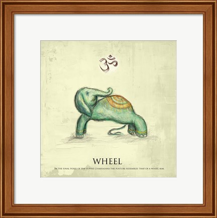 Framed Elephant Yoga, Wheel Pose Print