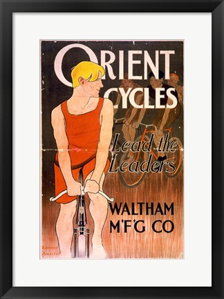 Framed Orient Bicycles Print