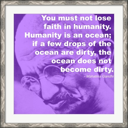Framed Gandhi - Ocean Quote Print