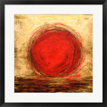 Framed Red Sun Print