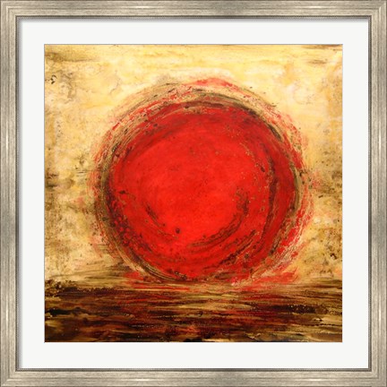 Framed Red Sun Print