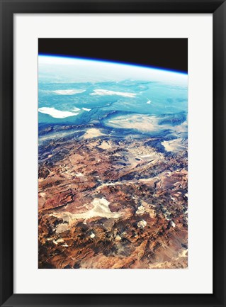Framed Central Andes Mountains, from space Print