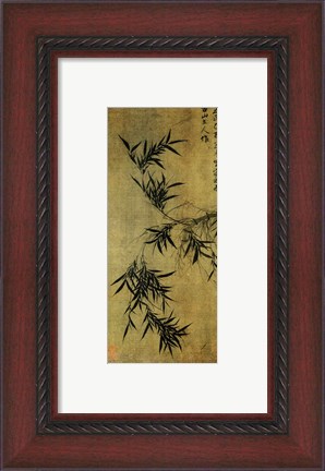 Framed Gu An Ink Bamboo Print