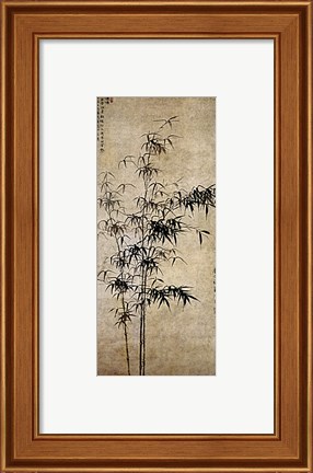 Framed Wang Fu-Ink Bamboo Print