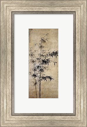 Framed Wang Fu-Ink Bamboo Print