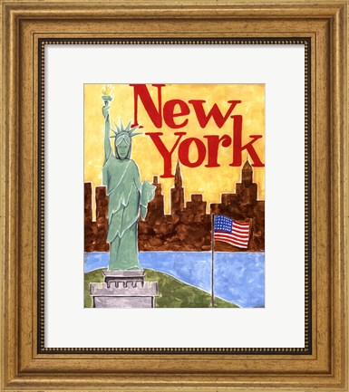Framed New York (A) Print