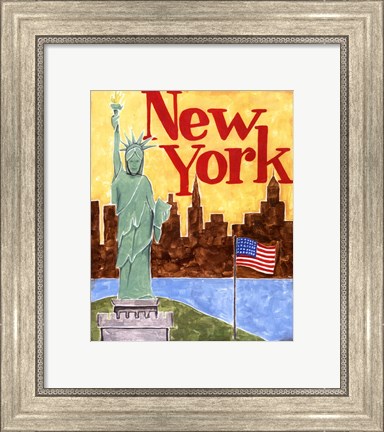 Framed New York (A) Print