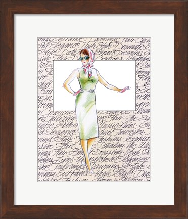 Framed 50&#39;s Fashion XII Print