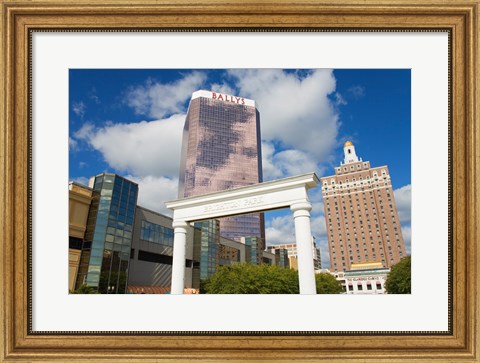 Framed Ballys Casino &amp; Brighton Park, Atlantic City Boardwalk, New Jersey, USA Print