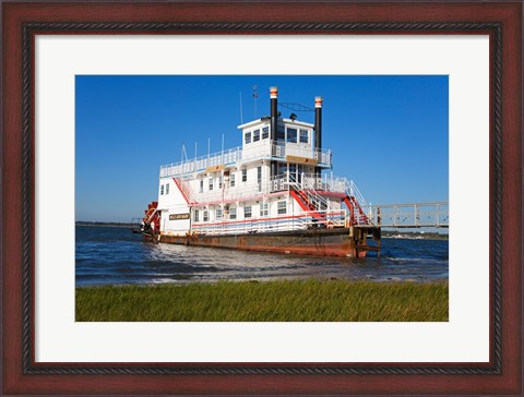 Framed Paddle Steamer on Lakes Bay, Atlantic City, New Jersey, USA Print