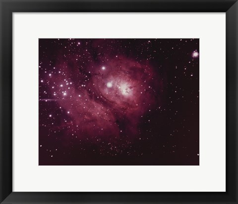 Framed Lagoon Nebula in Sagittarius Print