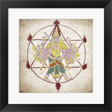 Framed Chakra Ayudhapurusha Print