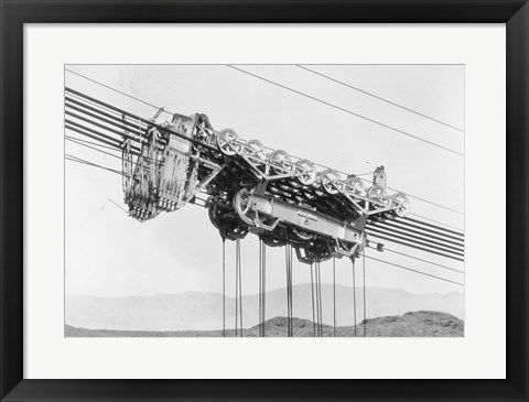 Framed Detail of carriage of permanent 150-ton cableway at Boulder Dam Print