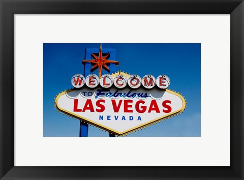 Framed Sign in daytime, Las Vegas, Nevada Print