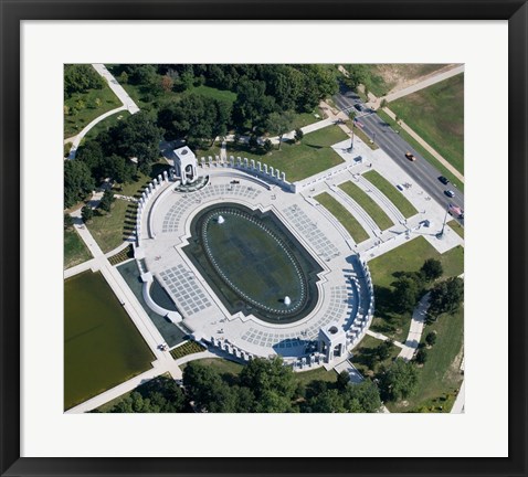 Framed Ariel view of the WW2 Monument Print