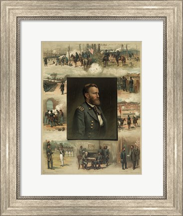 Framed Civil War Grant from West Point to Appomattox Print